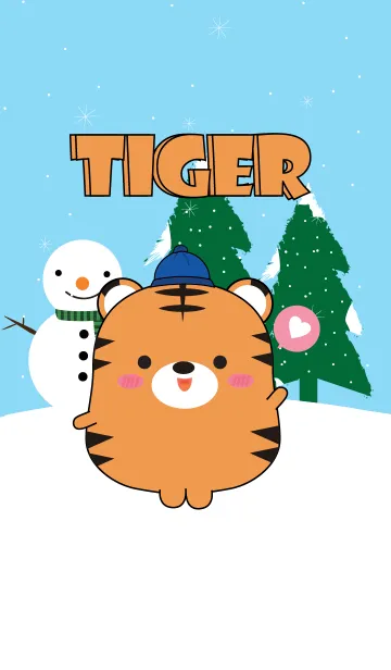 [LINE着せ替え] Winter Tiger Theme (jp)の画像1