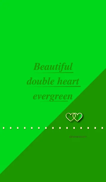 [LINE着せ替え] 美的ダブルハート エバーグリーンの画像1
