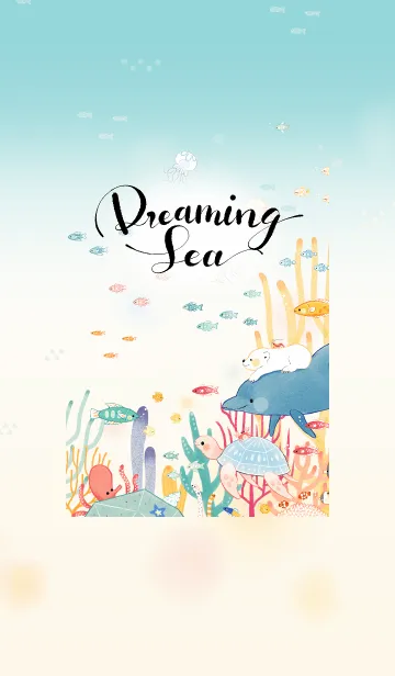 [LINE着せ替え] Dreaming Sea #水彩タッチの画像1