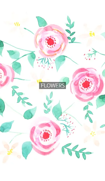 [LINE着せ替え] water color flowers_1115の画像1