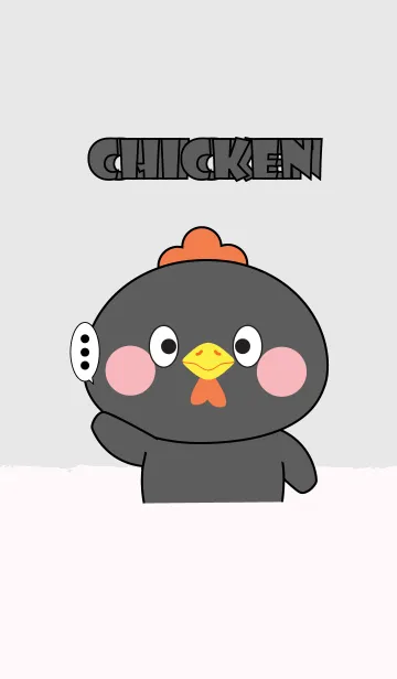 [LINE着せ替え] I Love Cute black chicken (jp)の画像1