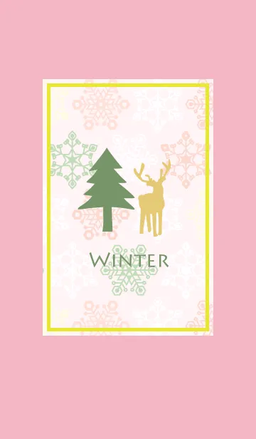 [LINE着せ替え] Winter/ピンク19の画像1