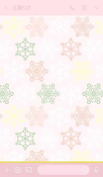 [LINE着せ替え] Winter/ピンク19の画像3