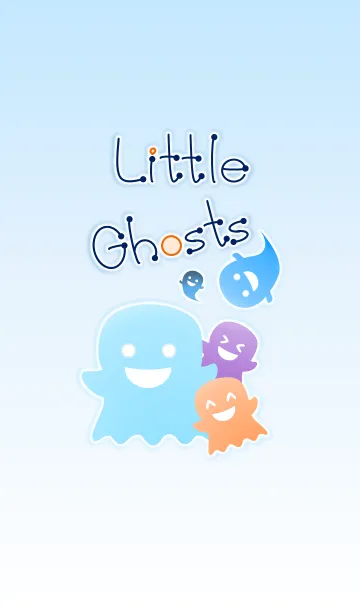 [LINE着せ替え] Little Ghosts！ (Blue Ver.5)の画像1