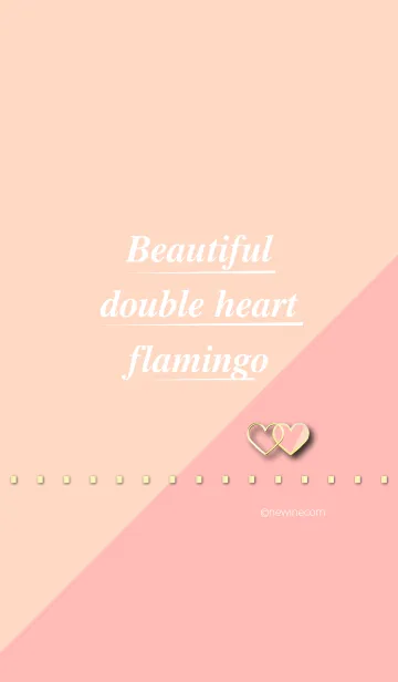 [LINE着せ替え] 美的ダブルハート フラミンゴの画像1