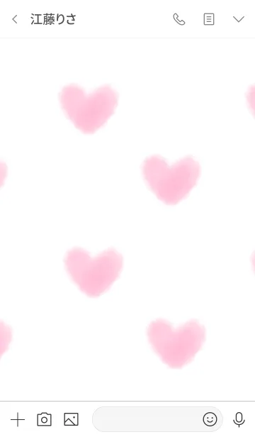 [LINE着せ替え] 水彩のハートの画像3