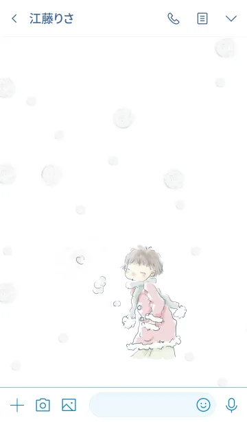 [LINE着せ替え] 冬・・・初雪だぁの画像3