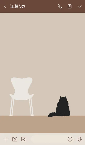 [LINE着せ替え] 長毛さん・ネコ*ラテの画像3