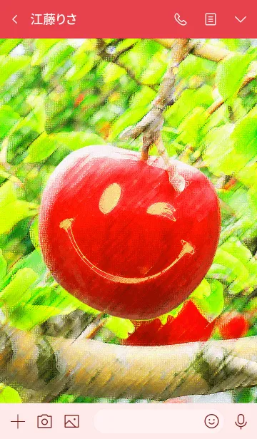 [LINE着せ替え] SmileApple #イラストの画像3