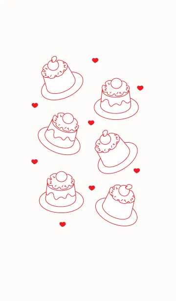 [LINE着せ替え] Cute cake theme 9の画像1