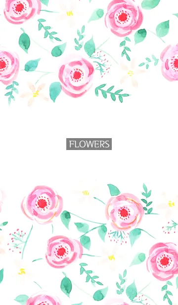 [LINE着せ替え] water color flowers_1117の画像1