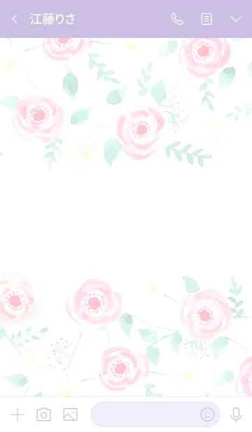 [LINE着せ替え] water color flowers_1117の画像3