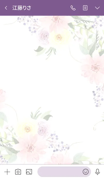[LINE着せ替え] water color flowers_1110の画像3