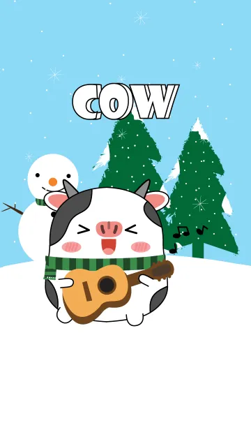 [LINE着せ替え] Winter Cow Theme (jp)の画像1