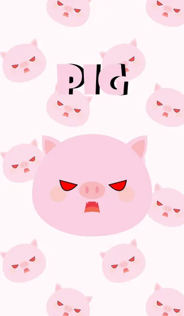 [LINE着せ替え] Love Simple Pink Pig Theme (jp)の画像1