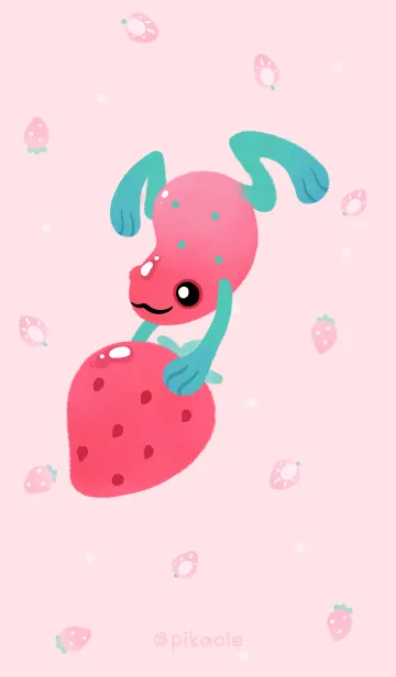 [LINE着せ替え] いちごカエルの画像1