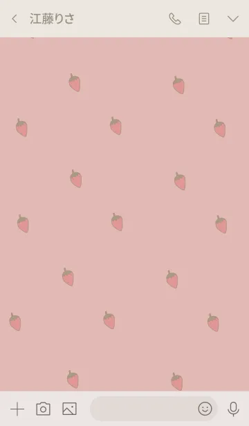 [LINE着せ替え] 苺とピンクベージュの画像3