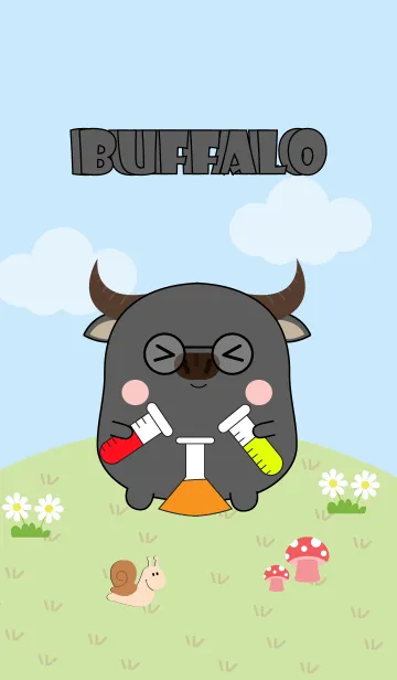 [LINE着せ替え] Love Cute Fat Buffalo Theme (jp)の画像1