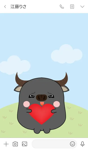 [LINE着せ替え] Love Cute Fat Buffalo Theme (jp)の画像3