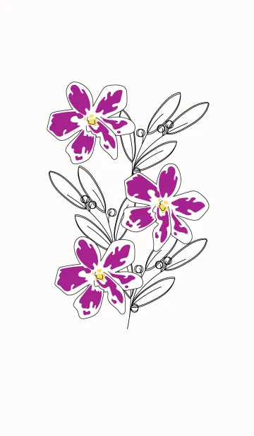 [LINE着せ替え] Lovely orchid :)の画像1