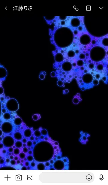 [LINE着せ替え] Cosmic Blue Bubblesの画像3