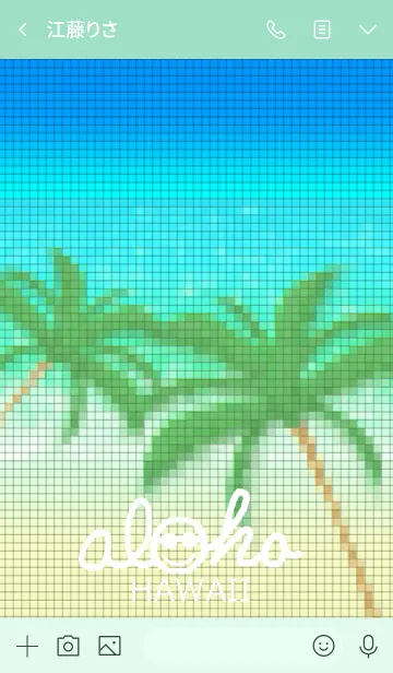 [LINE着せ替え] ハワイ＊ALOHA+90#イラストの画像3