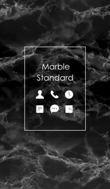 [LINE着せ替え] Marble Standard #Blackの画像1