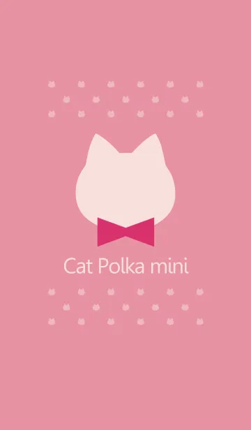 [LINE着せ替え] Cat Polka mini[Pink]の画像1