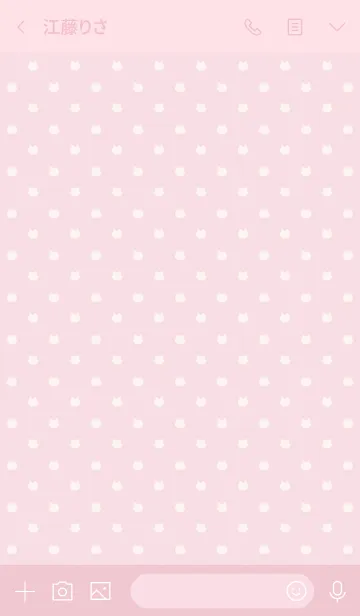 [LINE着せ替え] Cat Polka mini[Pink]の画像3