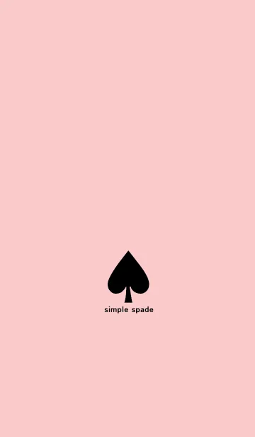 [LINE着せ替え] simple spade (#black pink)の画像1