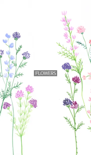 [LINE着せ替え] water color flowers_1124の画像1