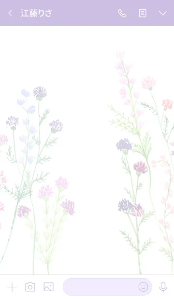 [LINE着せ替え] water color flowers_1124の画像3
