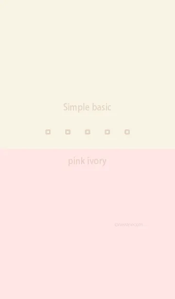 [LINE着せ替え] Simple basic ピンク アイボリーの画像1