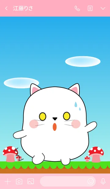 [LINE着せ替え] Love So Cool White Cat Theme (jp)の画像3