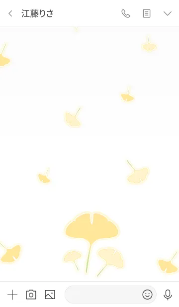 [LINE着せ替え] Icho Leaves！ (White Ver.3)の画像3