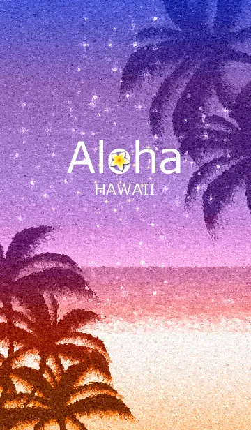 [LINE着せ替え] ハワイ＊ALOHA+83#水彩タッチの画像1