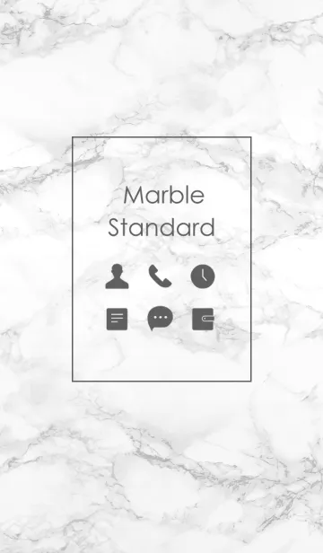 [LINE着せ替え] Marble Standard #Whiteの画像1