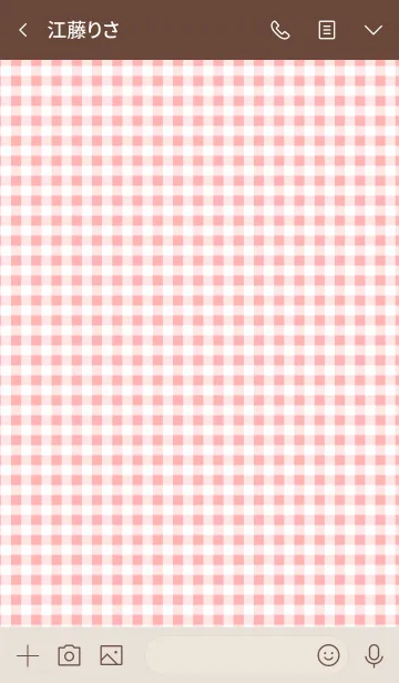 [LINE着せ替え] 赤。ギンガムチェックとハートの画像3