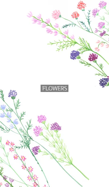[LINE着せ替え] water color flowers_1125の画像1
