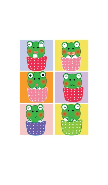 [LINE着せ替え] Simple Cute frog theme v.6 (JP)の画像1