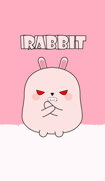 [LINE着せ替え] Emotions Fat Pink Rabbit 2 (jp)の画像1