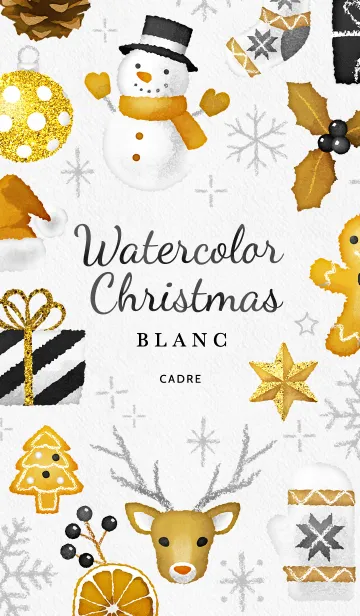 [LINE着せ替え] Watercolor Christmas - BLANCの画像1