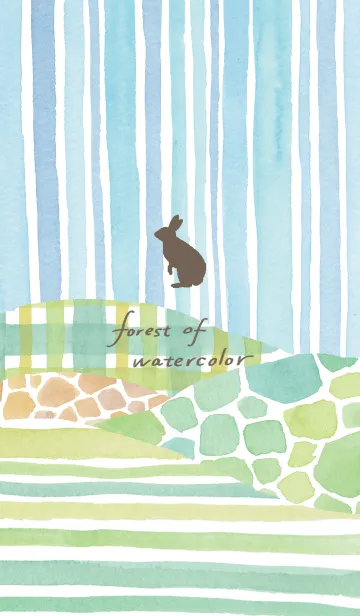 [LINE着せ替え] Forest of watercolor -rabbit-#水彩タッチの画像1