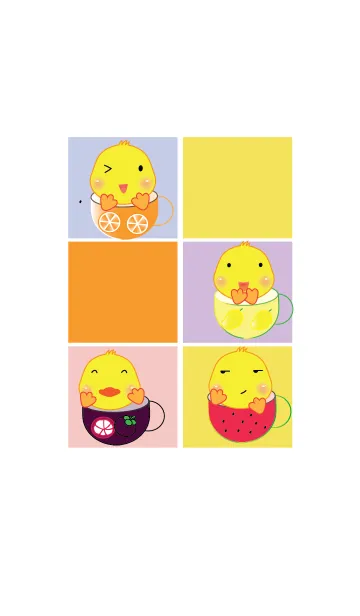 [LINE着せ替え] Simple cute duck theme v.7 (JP)の画像1