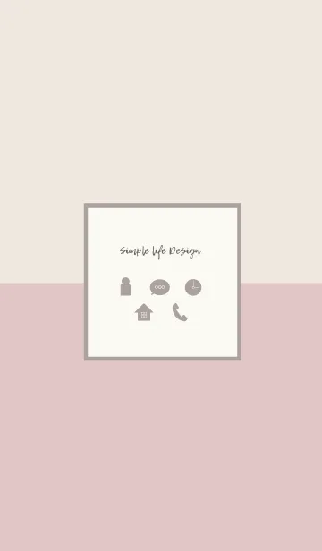 [LINE着せ替え] Simple life Design / pink-beigeの画像1