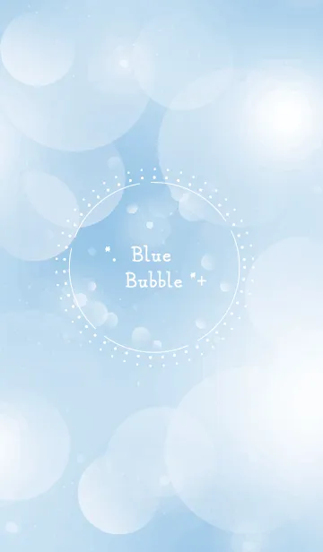 [LINE着せ替え] Blue Bubble #水彩タッチの画像1