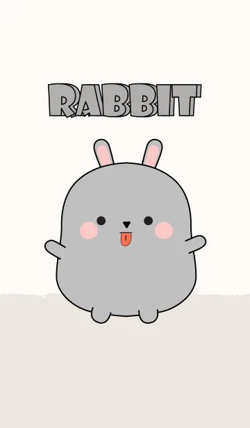 [LINE着せ替え] Emotions Fat Gray Rabbit 2 (jp)の画像1