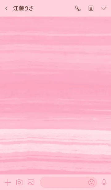 [LINE着せ替え] simple pink#水彩タッチの画像3