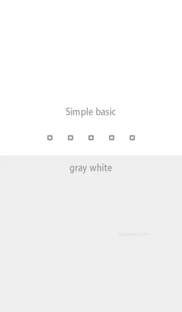 [LINE着せ替え] Simple basic グレー ホワイトの画像1