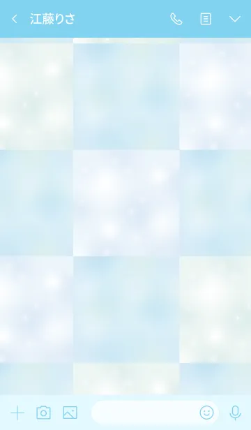 [LINE着せ替え] Blue Tile #水彩タッチの画像3
